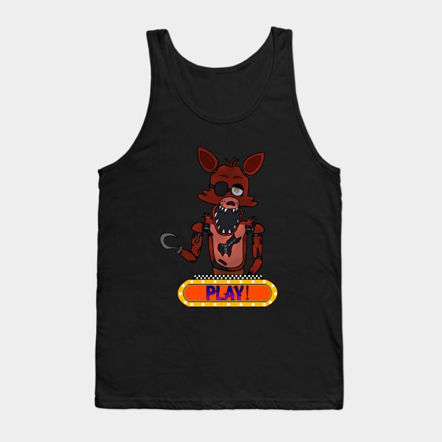 Fnaf Foxy Pirate Tank Top by MortuusArts